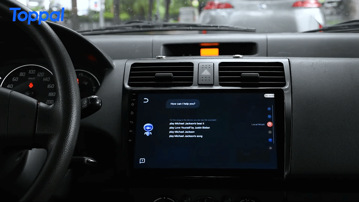 Голосовой помощник Toppal AI, работающий на головном устройстве автомобиля с ОС Android